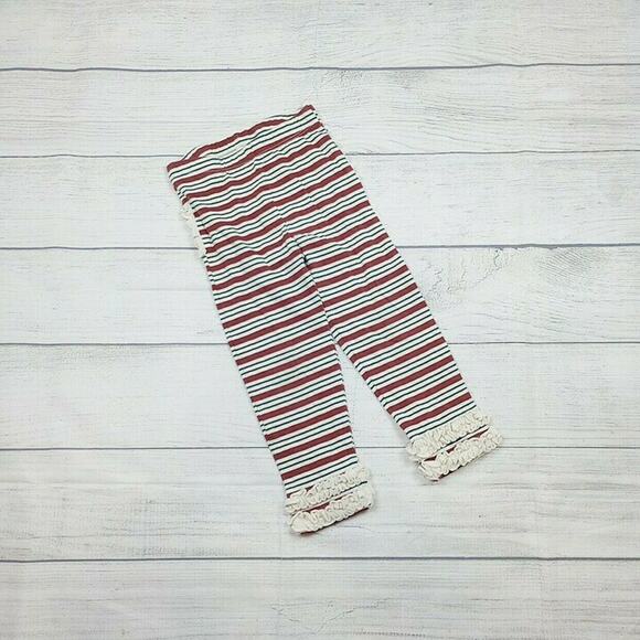 2T/3T RuffleButts Striped/Ruffled Leggings - Picture 1 of 5